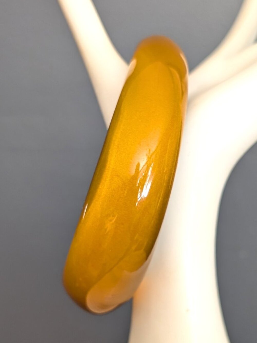 Thick honey lucite bangle